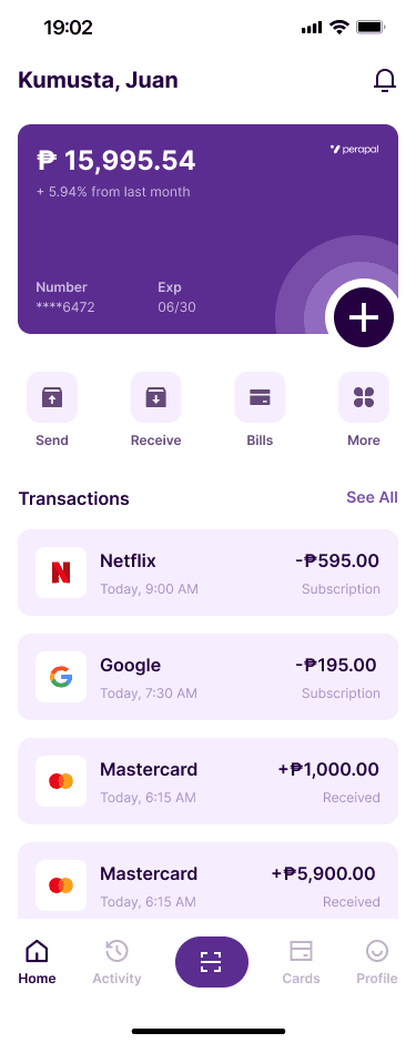 PeraPal app screen 2