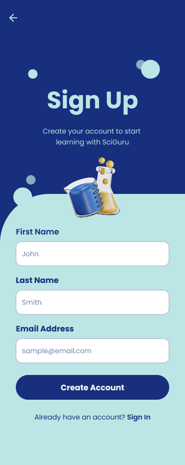 SciGuru app screen 6