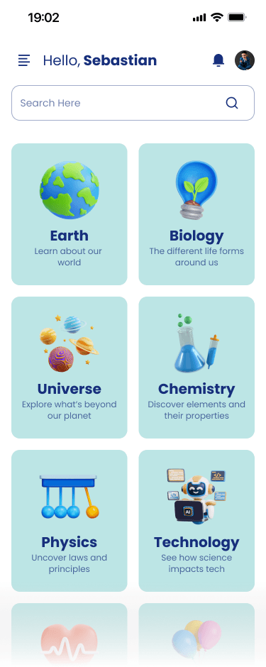SciGuru app screen 7